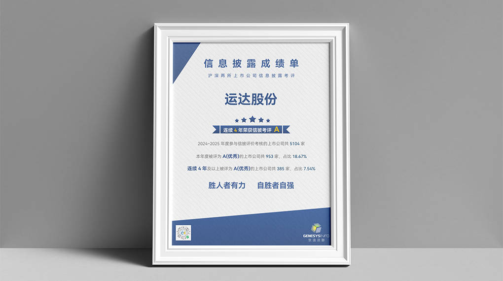 龙八国际连续4年荣获上市公司信息披露最高评级&ldquo;A&rdquo;级